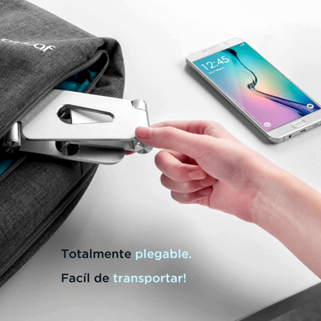 Soporte plegable de aluminio para celular