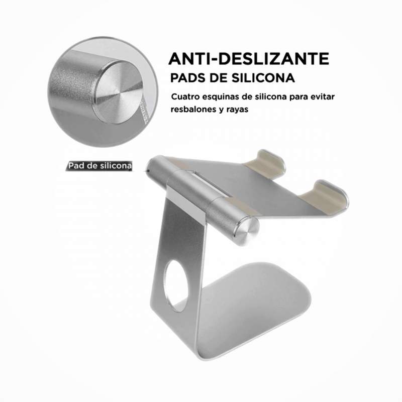 Soporte de aluminio para tablet