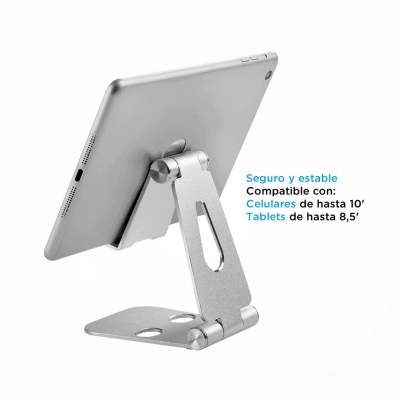 Soporte plegable de aluminio para celular